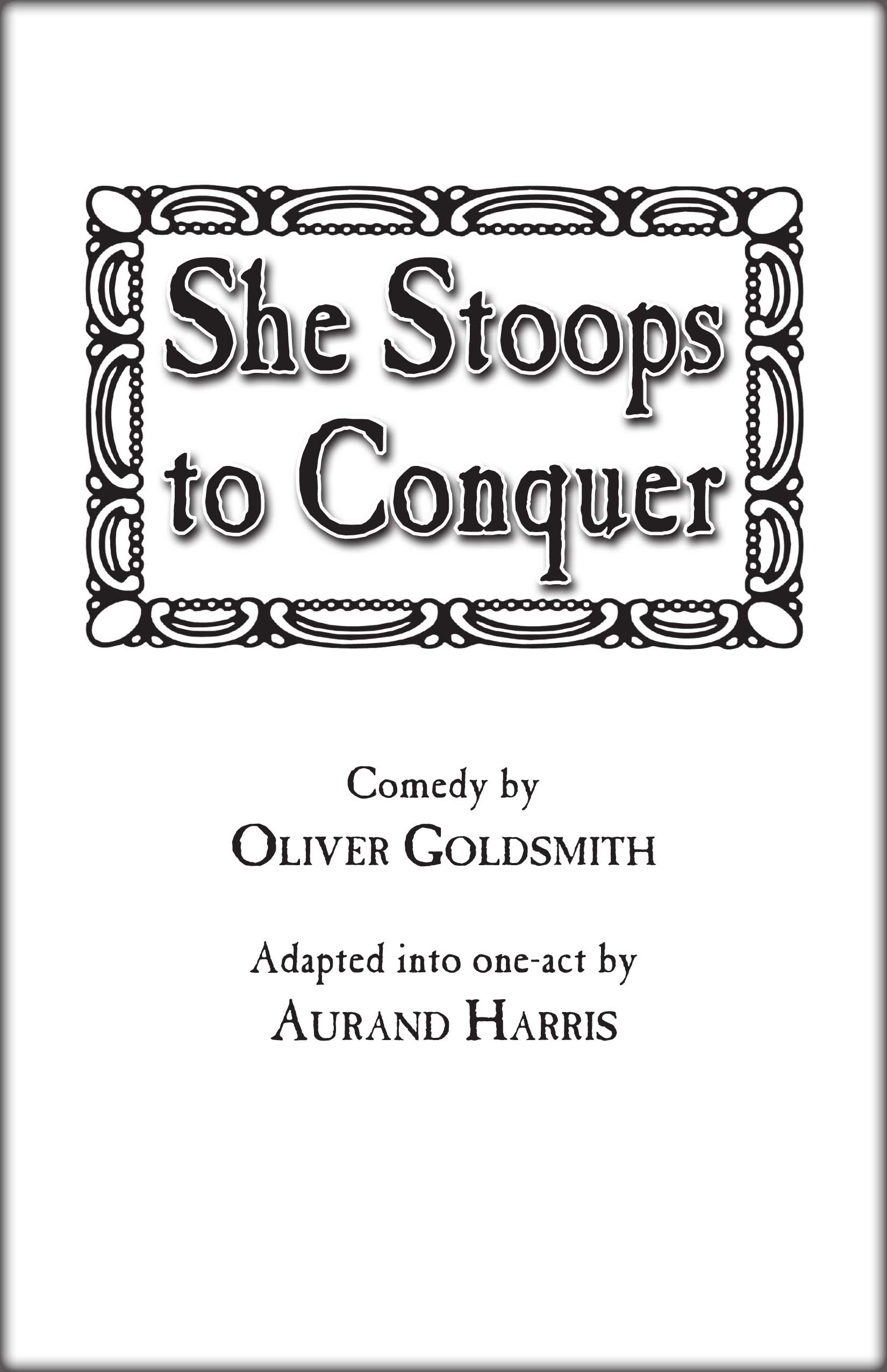 She Stoops to Conquer